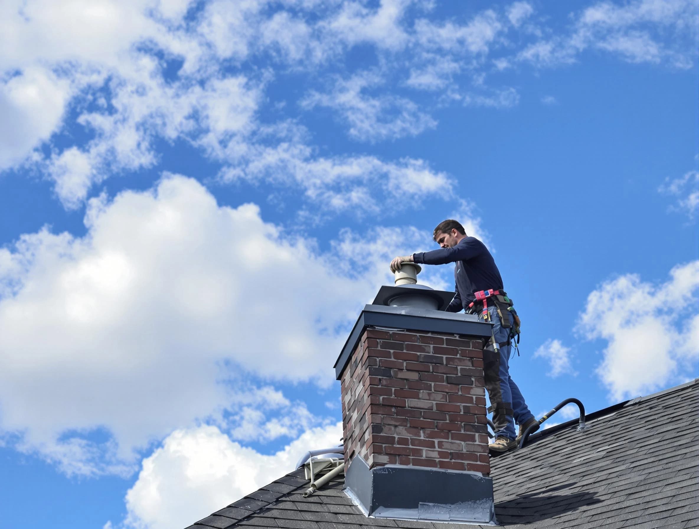 West Deer Chimney Sweep installing a sturdy chimney cap in West Deer, PA