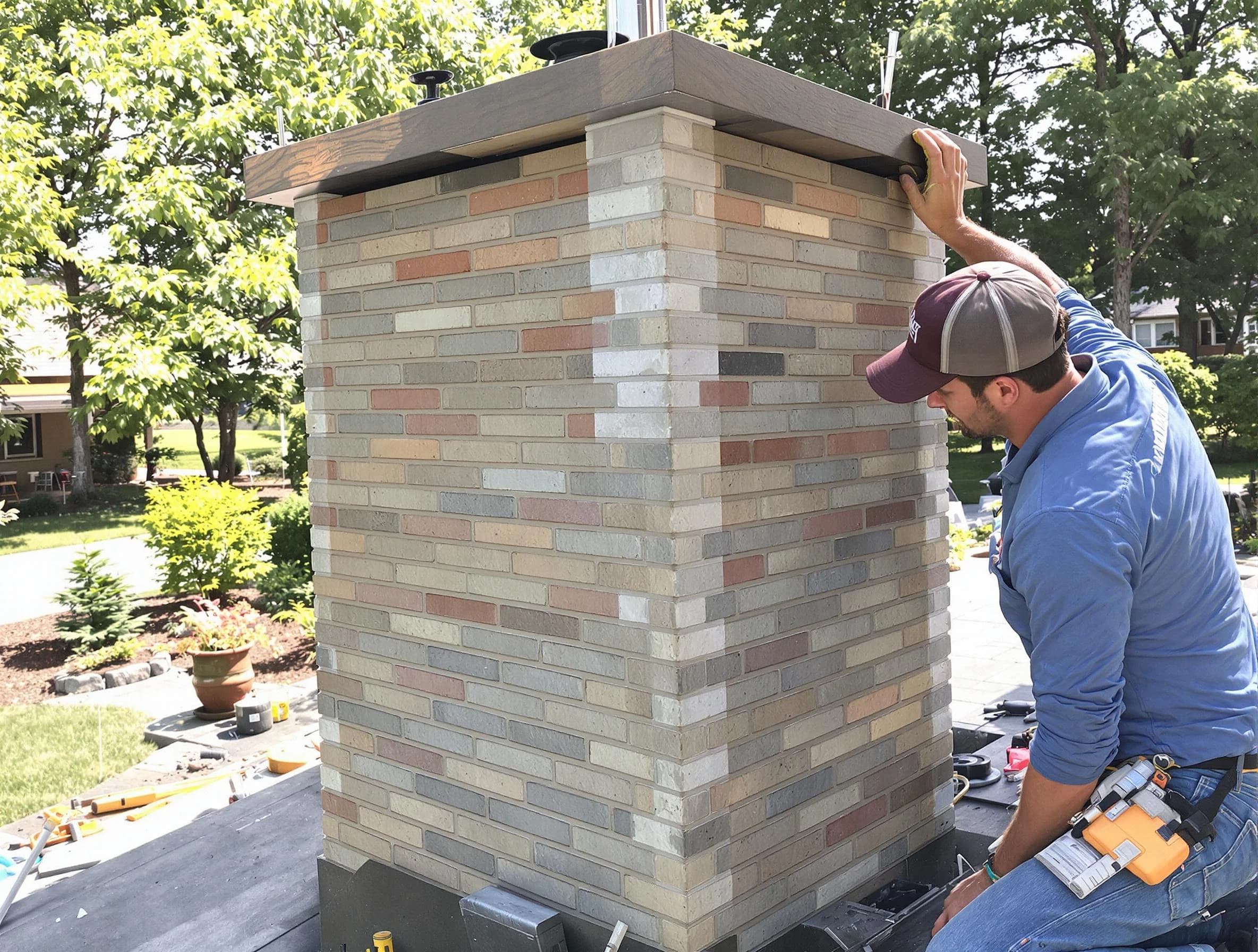 West Deer Chimney Sweep completing a modern chimney remodel in West Deer, PA