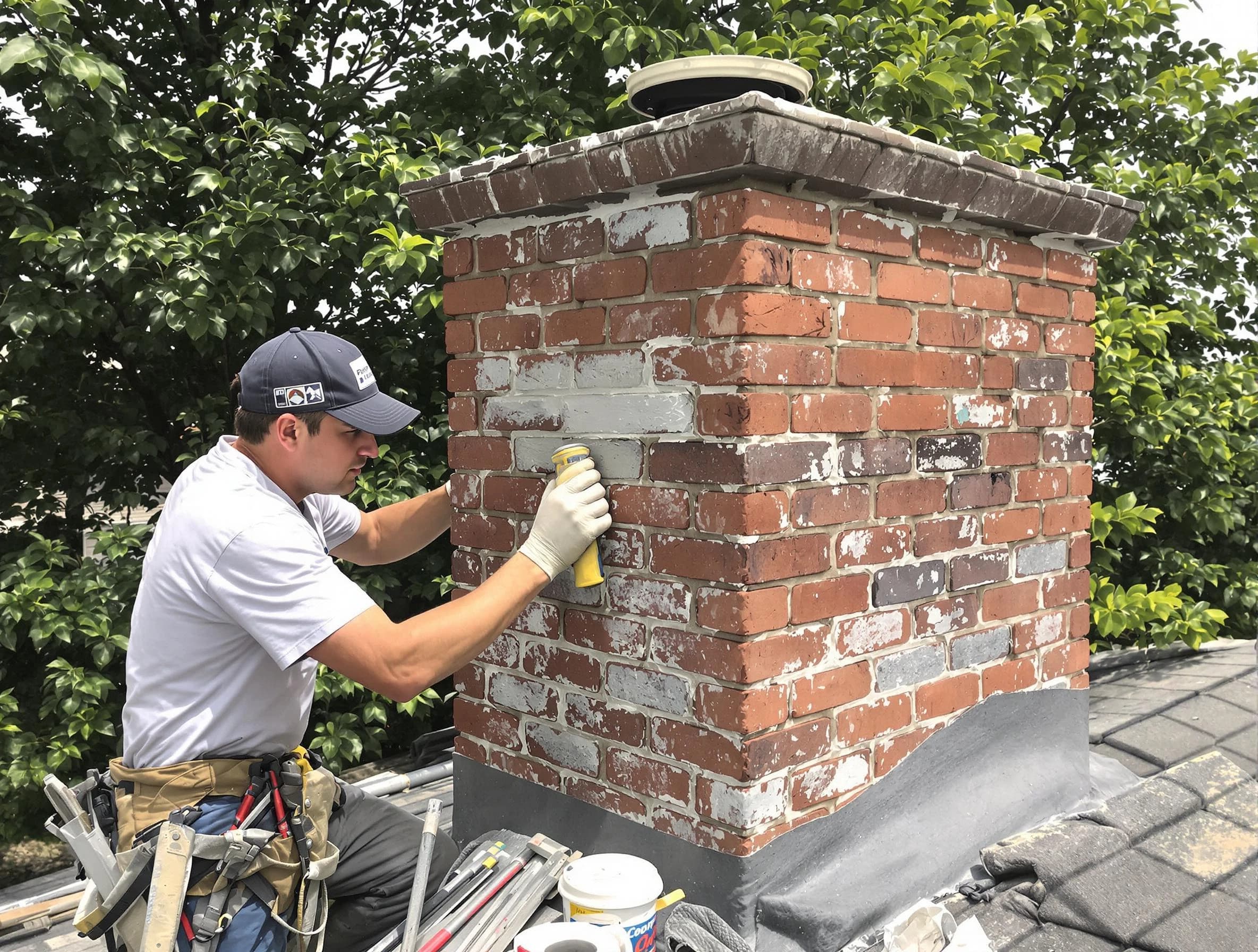 West Deer Chimney Sweep restoring an aging chimney in West Deer, PA