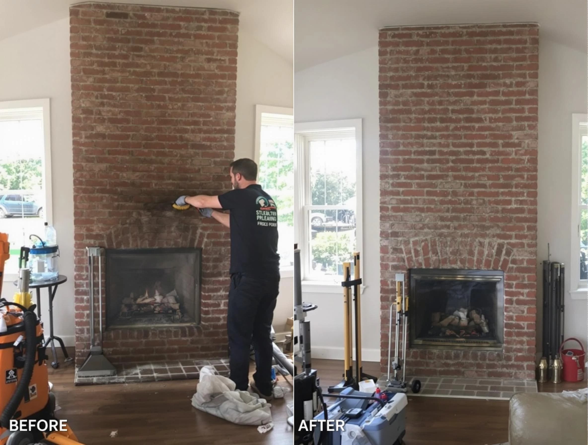 Finished chimney sweeping service by West Deer Chimney Sweep in West Deer, PA