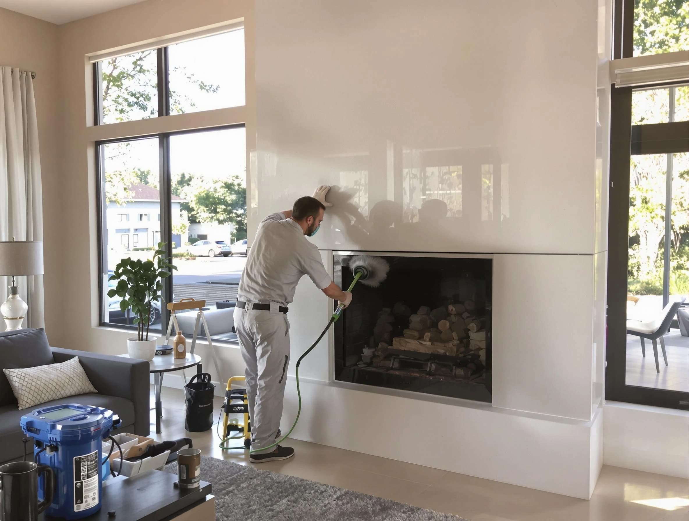 West Deer Chimney Sweep performing thorough soot removal in West Deer, PA