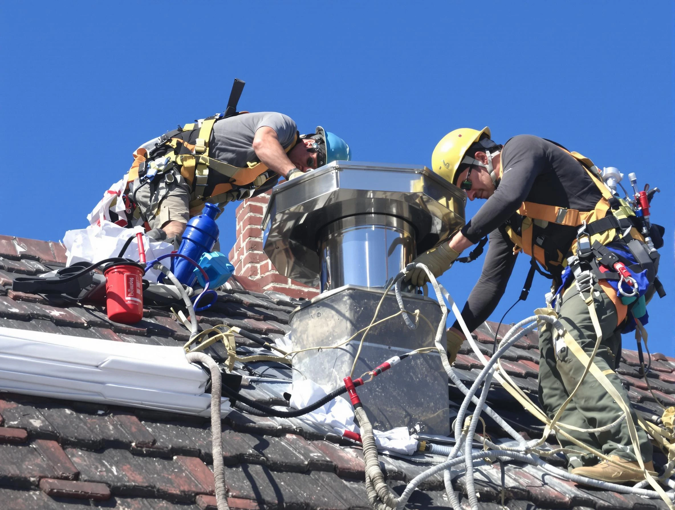 Protective chimney cap installed by West Deer Chimney Sweep in West Deer, PA