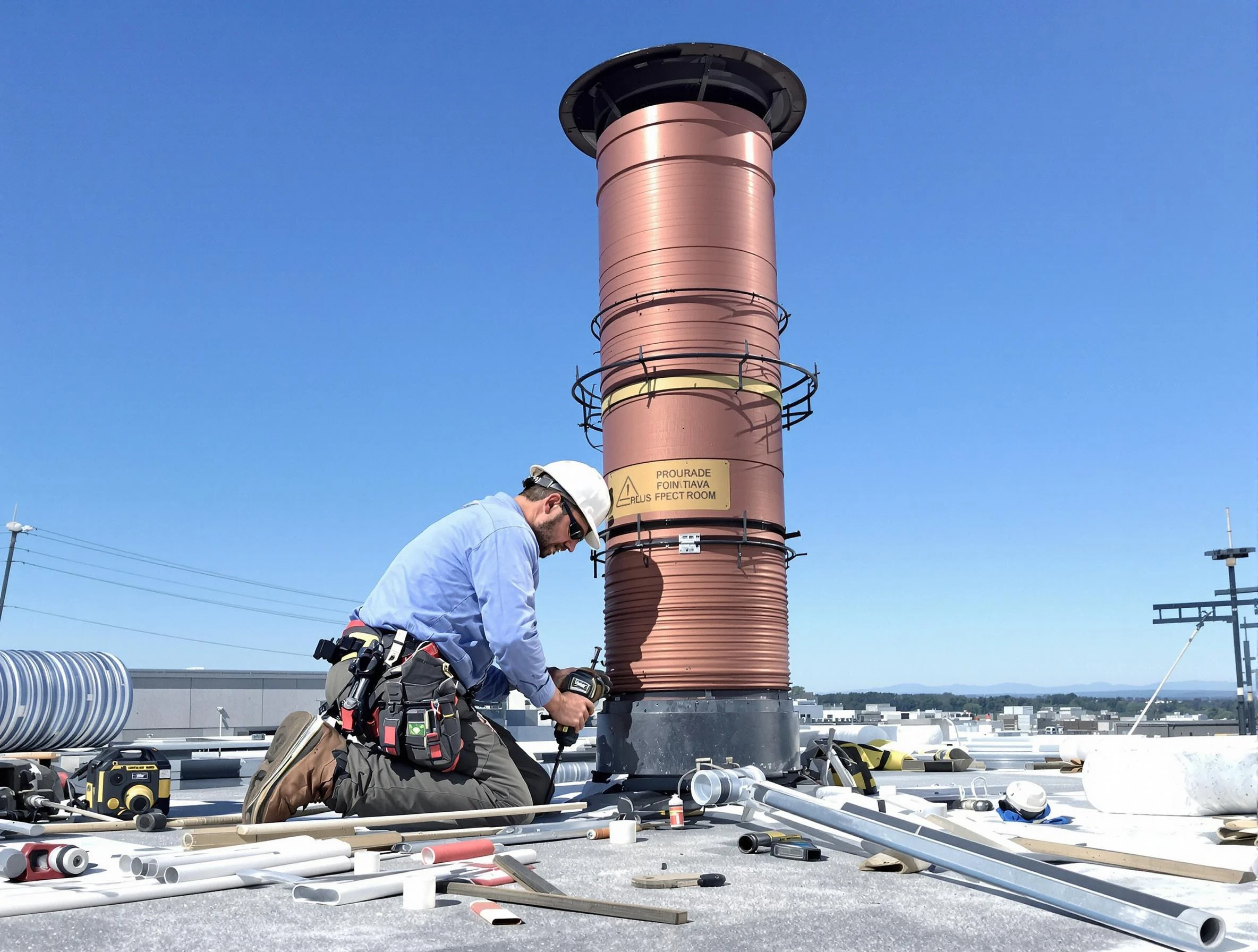 Installed chimney liner by West Deer Chimney Sweep in West Deer, PA