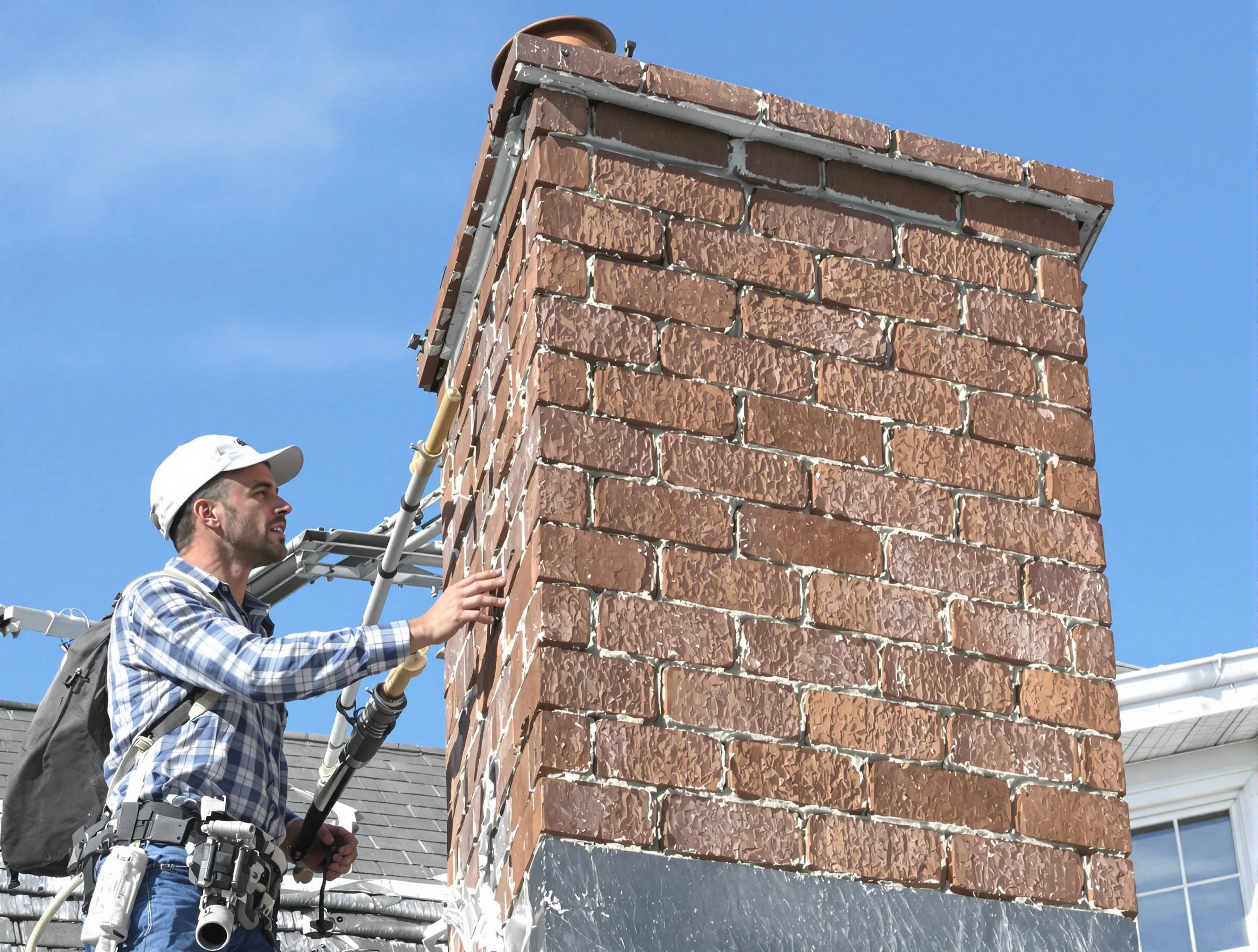 Brickwork for a chimney rebuild by West Deer Chimney Sweep in West Deer, PA